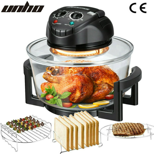 Extra Large Halogen Air Fryer Adjustable Temperature Control with 11 Accessories